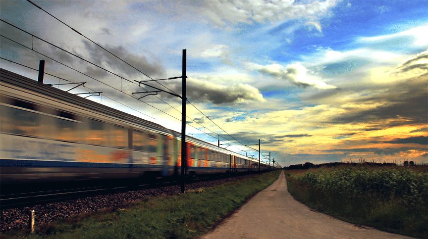 Indian Railways train travelling across the national railway network